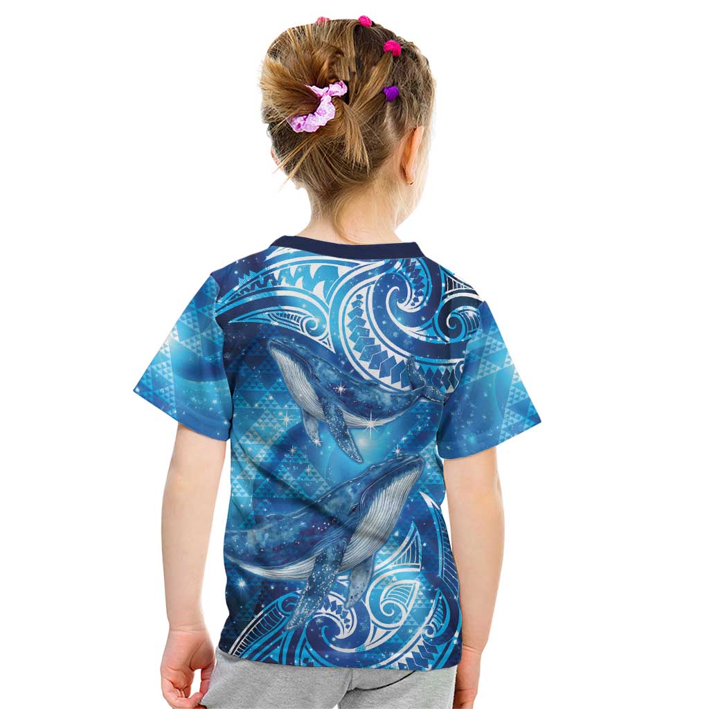 New Zealand Humpback Whale Matariki Kid T Shirt Maori New Year Taniko Niho Taniwha