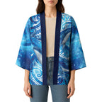 New Zealand Humpback Whale Matariki Kimono Maori New Year Taniko Niho Taniwha