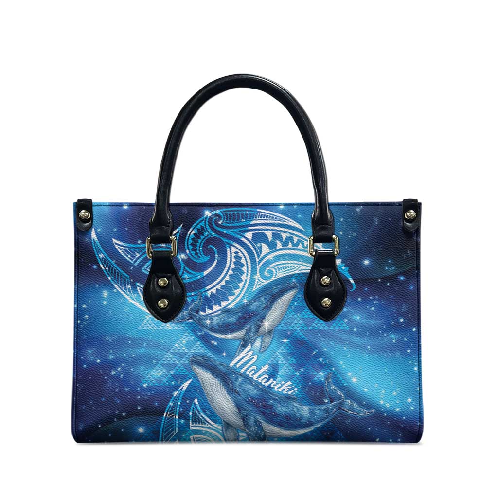New Zealand Humpback Whale Matariki Leather Bag Maori New Year Taniko Niho Taniwha
