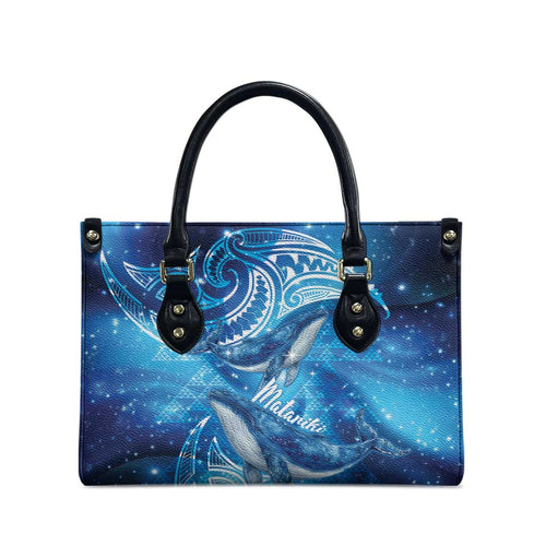 New Zealand Humpback Whale Matariki Leather Bag Maori New Year Taniko Niho Taniwha