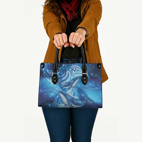 New Zealand Humpback Whale Matariki Leather Bag Maori New Year Taniko Niho Taniwha