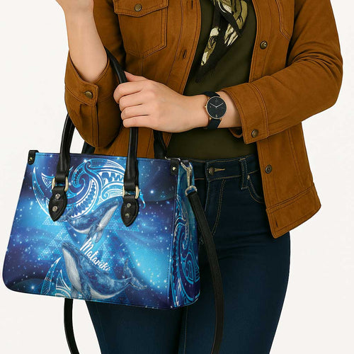 New Zealand Humpback Whale Matariki Leather Bag Maori New Year Taniko Niho Taniwha