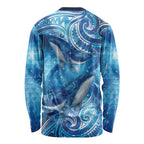 New Zealand Humpback Whale Matariki Long Sleeve Shirt Maori New Year Taniko Niho Taniwha