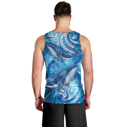 New Zealand Humpback Whale Matariki Men Tank Top Maori New Year Taniko Niho Taniwha