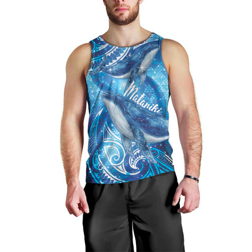 New Zealand Humpback Whale Matariki Men Tank Top Maori New Year Taniko Niho Taniwha