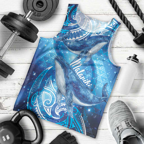 New Zealand Humpback Whale Matariki Men Tank Top Maori New Year Taniko Niho Taniwha