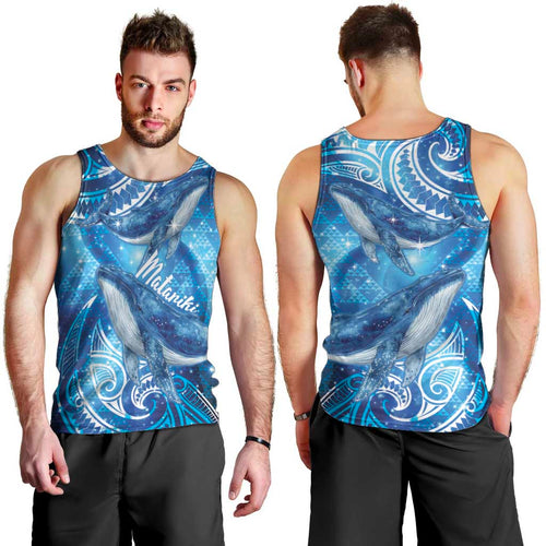 New Zealand Humpback Whale Matariki Men Tank Top Maori New Year Taniko Niho Taniwha