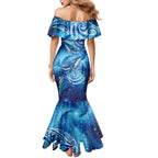 New Zealand Humpback Whale Matariki Mermaid Dress Maori New Year Taniko Niho Taniwha