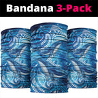 New Zealand Humpback Whale Matariki Neck Gaiter Maori New Year Taniko Niho Taniwha