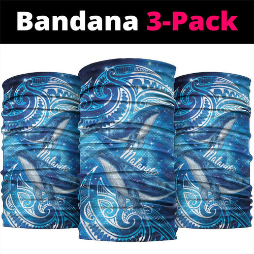 New Zealand Humpback Whale Matariki Neck Gaiter Maori New Year Taniko Niho Taniwha