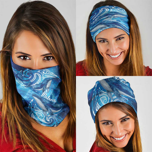 New Zealand Humpback Whale Matariki Neck Gaiter Maori New Year Taniko Niho Taniwha