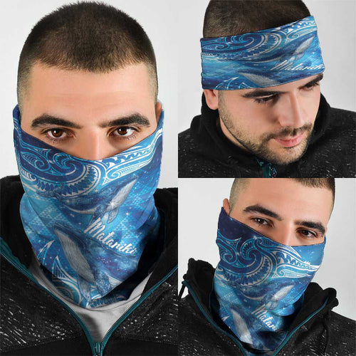 New Zealand Humpback Whale Matariki Neck Gaiter Maori New Year Taniko Niho Taniwha