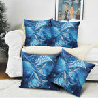 New Zealand Humpback Whale Matariki Pillow Cover Maori New Year Taniko Niho Taniwha