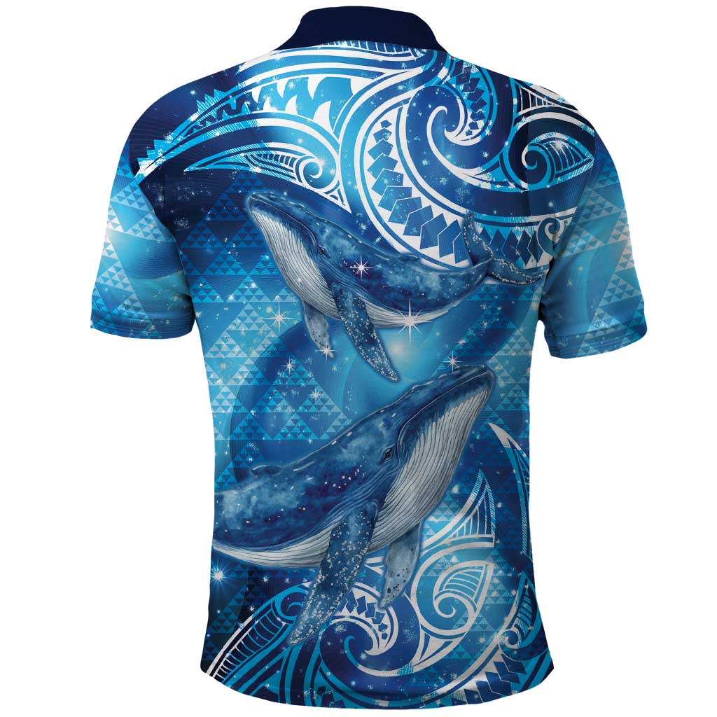 New Zealand Humpback Whale Matariki Polo Shirt Maori New Year Taniko Niho Taniwha