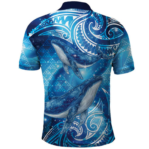 New Zealand Humpback Whale Matariki Polo Shirt Maori New Year Taniko Niho Taniwha