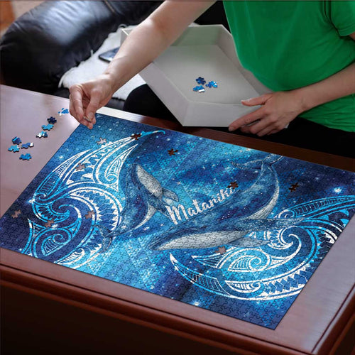 New Zealand Humpback Whale Matariki Puzzle Maori New Year Taniko Niho Taniwha