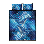 New Zealand Humpback Whale Matariki Quilt Bed Set Maori New Year Taniko Niho Taniwha