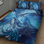 New Zealand Humpback Whale Matariki Quilt Bed Set Maori New Year Taniko Niho Taniwha