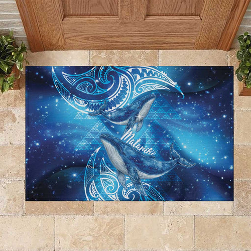 New Zealand Humpback Whale Matariki Rubber Doormat Maori New Year Taniko Niho Taniwha