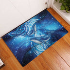 New Zealand Humpback Whale Matariki Rubber Doormat Maori New Year Taniko Niho Taniwha