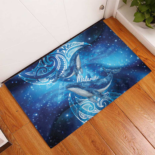 New Zealand Humpback Whale Matariki Rubber Doormat Maori New Year Taniko Niho Taniwha