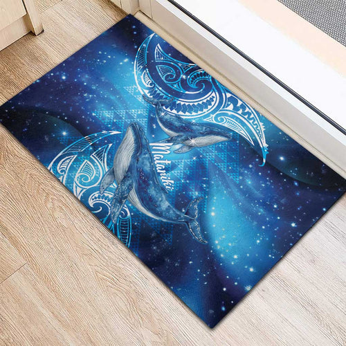 New Zealand Humpback Whale Matariki Rubber Doormat Maori New Year Taniko Niho Taniwha
