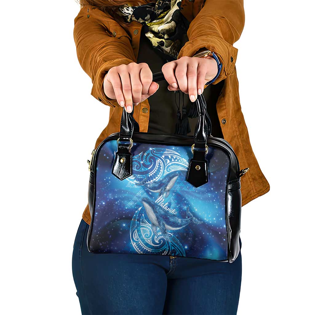 New Zealand Humpback Whale Matariki Shoulder Handbag Maori New Year Taniko Niho Taniwha