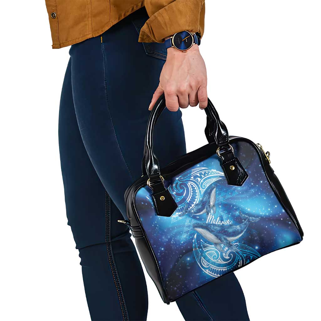 New Zealand Humpback Whale Matariki Shoulder Handbag Maori New Year Taniko Niho Taniwha