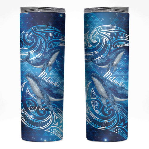New Zealand Humpback Whale Matariki Skinny Tumbler Maori New Year Taniko Niho Taniwha