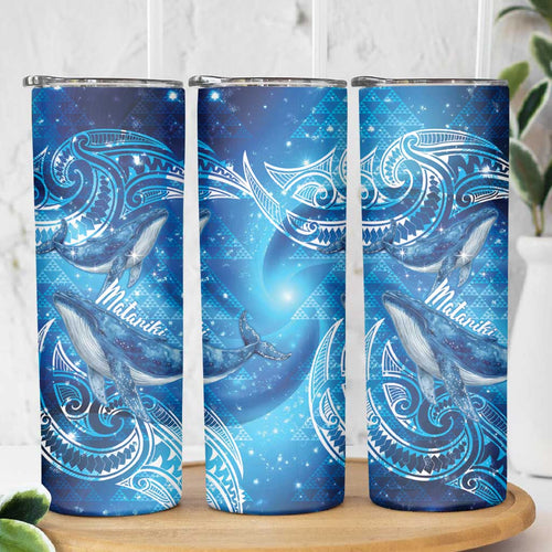 New Zealand Humpback Whale Matariki Skinny Tumbler Maori New Year Taniko Niho Taniwha