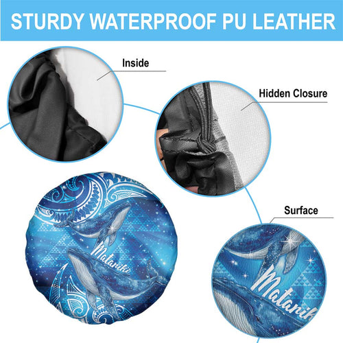 New Zealand Humpback Whale Matariki Spare Tire Cover Maori New Year Taniko Niho Taniwha