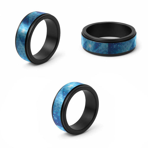 New Zealand Humpback Whale Matariki Spinner Ring Maori New Year Taniko Niho Taniwha