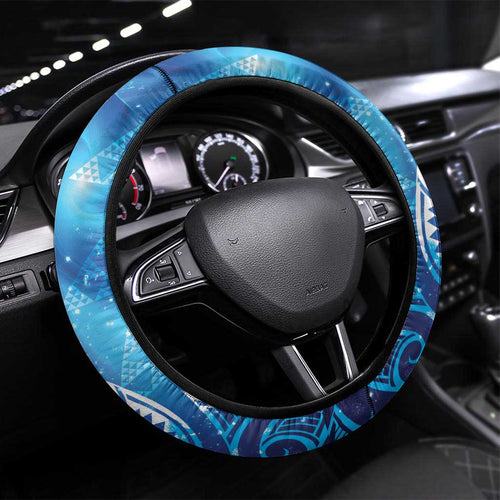 New Zealand Humpback Whale Matariki Steering Wheel Cover Maori New Year Taniko Niho Taniwha