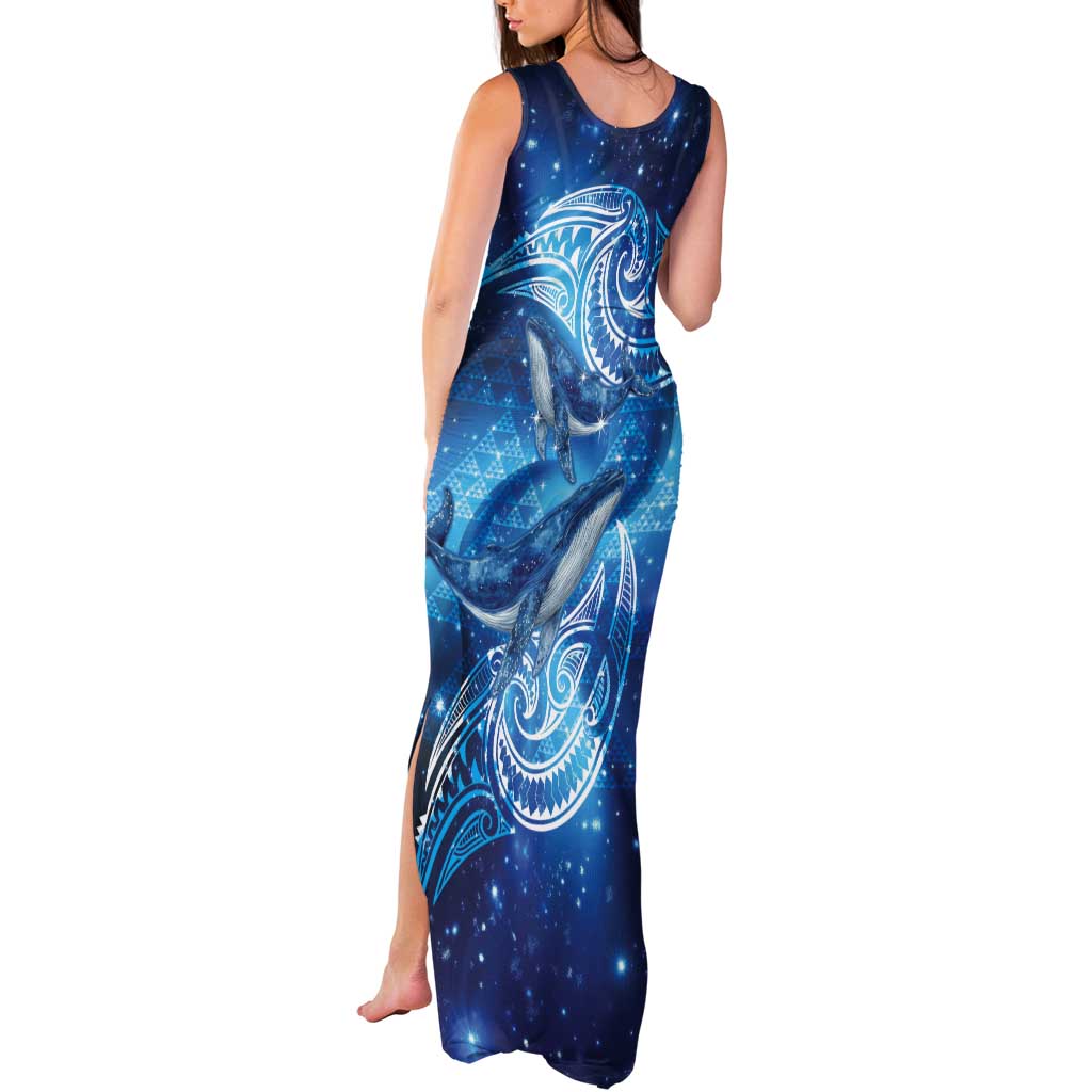 New Zealand Humpback Whale Matariki Tank Maxi Dress Maori New Year Taniko Niho Taniwha