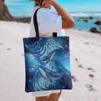 New Zealand Humpback Whale Matariki Tote Bag Maori New Year Taniko Niho Taniwha