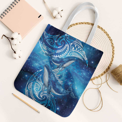 New Zealand Humpback Whale Matariki Tote Bag Maori New Year Taniko Niho Taniwha