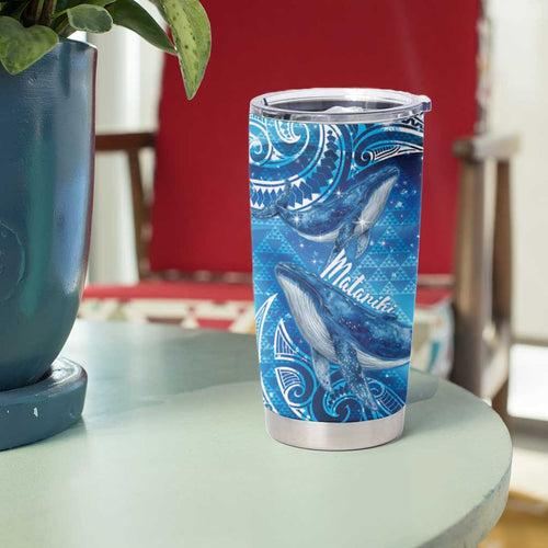New Zealand Humpback Whale Matariki Tumbler Cup Maori New Year Taniko Niho Taniwha