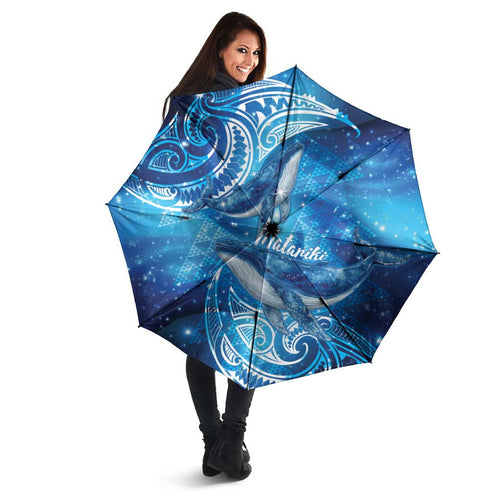 New Zealand Humpback Whale Matariki Umbrella Maori New Year Taniko Niho Taniwha