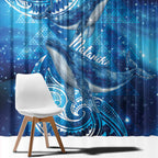 New Zealand Humpback Whale Matariki Window Curtain Maori New Year Taniko Niho Taniwha