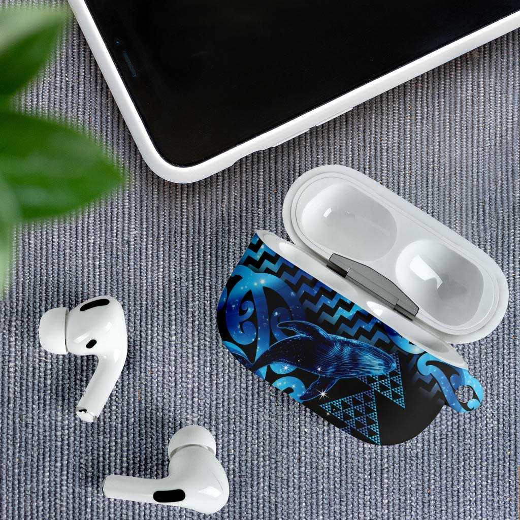 Humpback Whale Matariki New Zealand AirPods Case NZ Maori Paikea Poutama Luxury Blue
