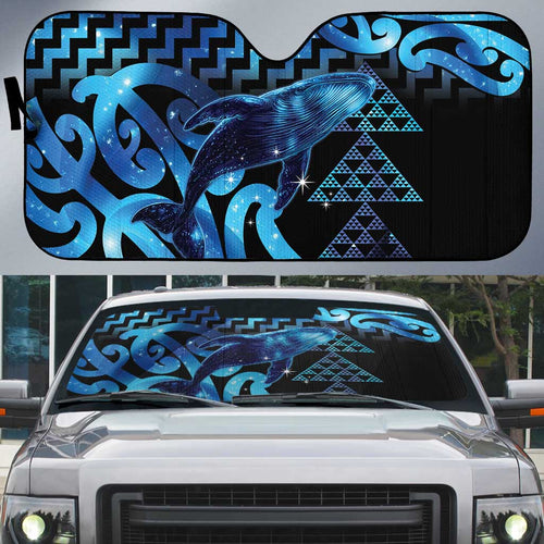 Humpback Whale Matariki New Zealand Auto Sun Shade NZ Maori Paikea Poutama Luxury Blue