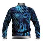 Humpback Whale Matariki New Zealand Baseball Jacket NZ Maori Paikea Poutama Luxury Blue
