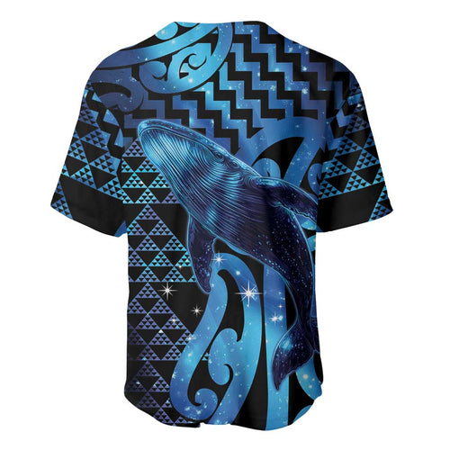 Humpback Whale Matariki New Zealand Baseball Jersey NZ Maori Paikea Poutama Luxury Blue