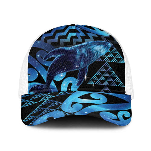 Humpback Whale Matariki New Zealand Baseball Net Cap NZ Maori Paikea Poutama Luxury Blue