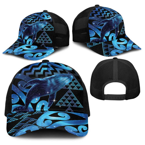 Humpback Whale Matariki New Zealand Baseball Net Cap NZ Maori Paikea Poutama Luxury Blue