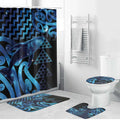 Humpback Whale Matariki New Zealand Bathroom Set NZ Maori Paikea Poutama Luxury Blue