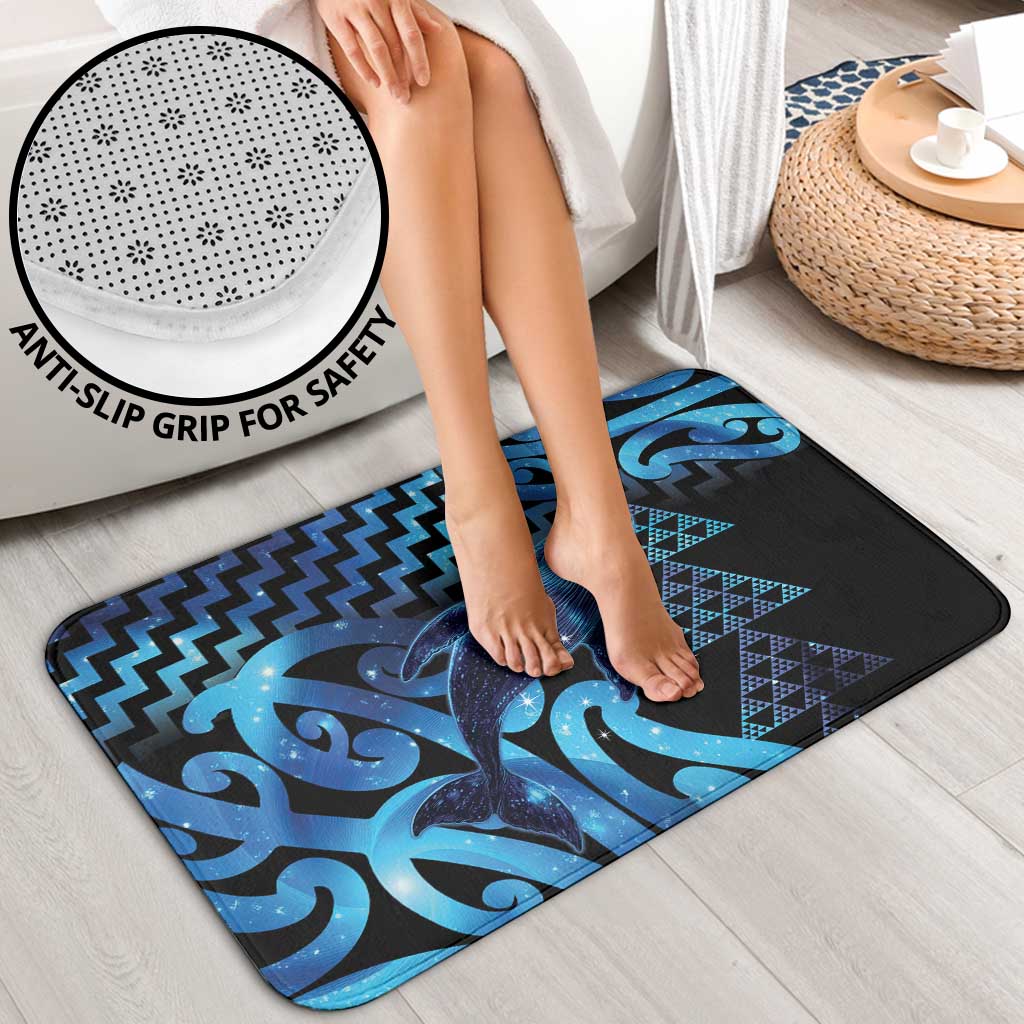 Humpback Whale Matariki New Zealand Bathroom Set NZ Maori Paikea Poutama Luxury Blue