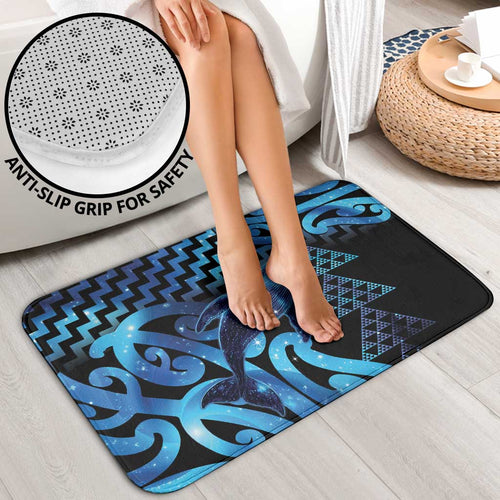 Humpback Whale Matariki New Zealand Bathroom Set NZ Maori Paikea Poutama Luxury Blue
