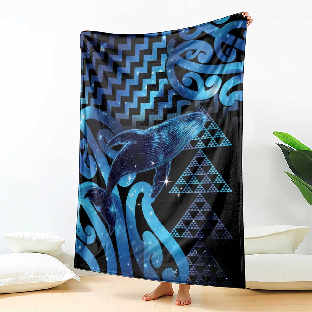 Humpback Whale Matariki New Zealand Blanket NZ Maori Paikea Poutama Luxury Blue