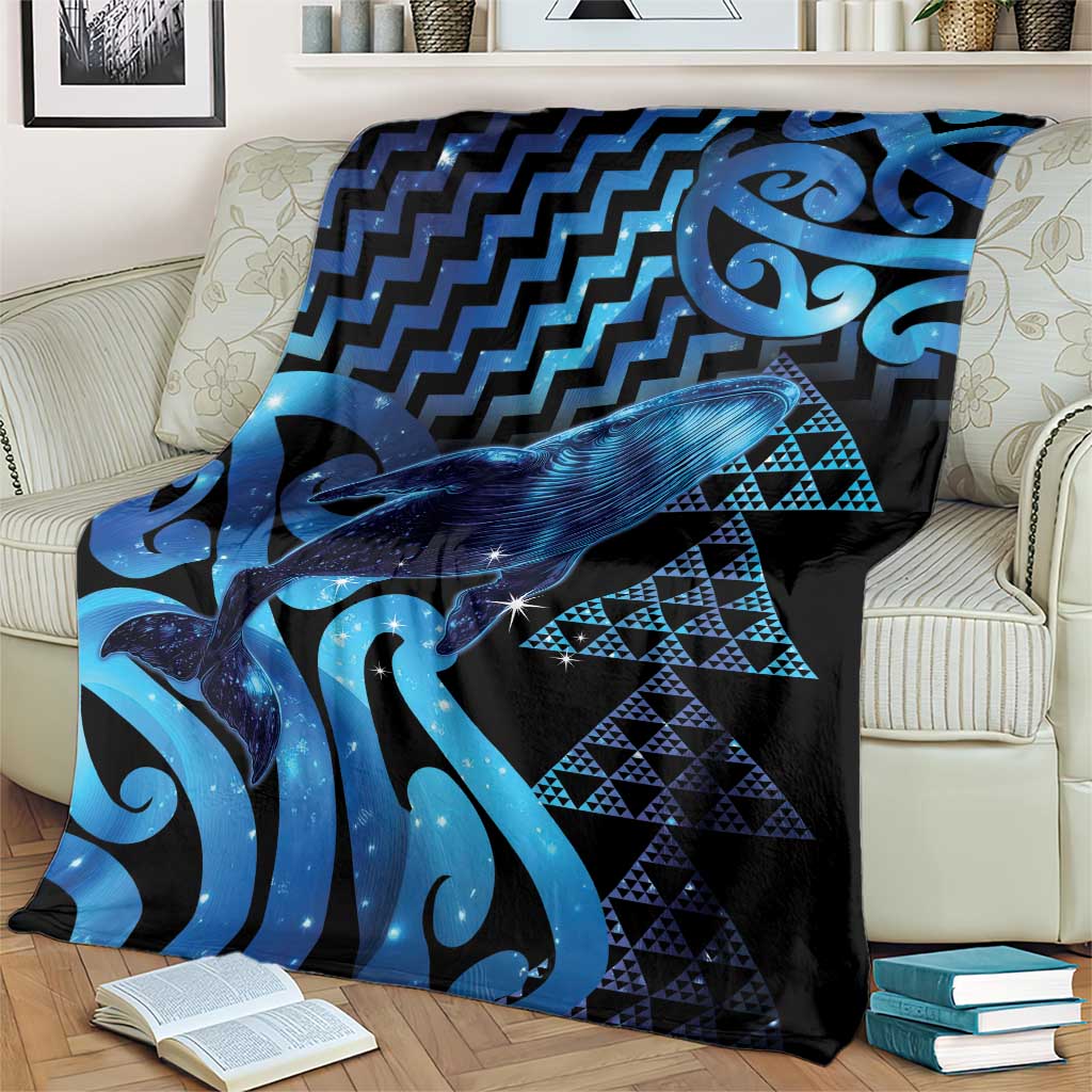Humpback Whale Matariki New Zealand Blanket NZ Maori Paikea Poutama Luxury Blue